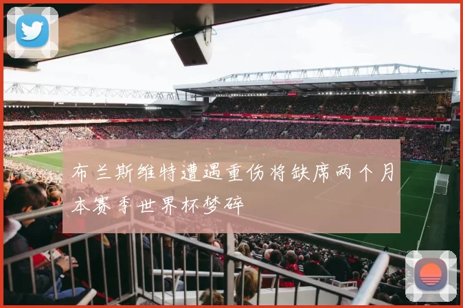 布兰斯维特遭遇重伤将缺席两个月本赛季世界杯梦碎